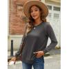 Zeagoo Womens Long Sleeve Shirts Lightweight Cable Knit Sleeve Shirts Trendy Fall Tunic Tops(Dark Grey)
