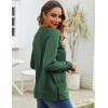 Zeagoo Womens Long Sleeve Shirts Lightweight Cable Knit Sleeve Shirts Trendy Fall Tunic Tops(Green)