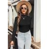 Zeagoo Womens Long Sleeve Shirts Mock Neck Turtleneck Slim Fitted Basic Crop Tops 2024 Fashion Casual T-Shirts(1 Pack-black)