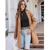 Zeagoo Womens Long Sleeve Shirts Mock Neck Turtleneck Slim Fitted Basic Crop Tops 2024 Fashion Casual T-Shirts(Black+grey)