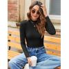 Zeagoo Women’s Long Sleeve Stretch Shirts Mock Neck Ribbed T-Shirt Fitted Casual Basic Tops 2024