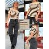 Zeagoo Women’s Short Sleeve Basic Slim Fit Tops Crewneck Ribbed Knit T Shirt Cute Summer Outfits