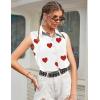Zeagoo Women’s Sleeveless Button Down Shirts Blouses Solid Casual Basic V Neck Tank Tops for Work S-XXL(Ax85)
