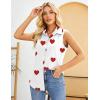 Zeagoo Women’s Sleeveless Button Down Shirts Blouses Solid Casual Basic V Neck Tank Tops for Work S-XXL(Ax85)