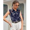 Zeagoo Women’s Sleeveless Button Down Shirts Blouses Solid Casual Basic V Neck Tank Tops for Work S-XXL(Sf180)