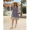 Zeagoo Womens Summer Beach Dresses 2025 Loose Sleeveless Mini Sundress Swimsuit Coverup Spring Casual Boho Tank Dress(Black Blue)