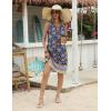 Zeagoo Womens Summer Beach Dresses 2025 Loose Sleeveless Mini Sundress Swimsuit Coverup Spring Casual Boho Tank Dress(Black Blue)
