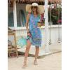 Zeagoo Womens Summer Beach Dresses 2025 Loose Sleeveless Mini Sundress Swimsuit Coverup Spring Casual Boho Tank Dress(Blue)