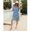 Zeagoo Womens Summer Beach Dresses 2025 Loose Sleeveless Mini Sundress Swimsuit Coverup Spring Casual Boho Tank Dress(Blue)