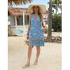 Zeagoo Womens Summer Beach Dresses 2025 Loose Sleeveless Mini Sundress Swimsuit Coverup Spring Casual Boho Tank Dress(Blue)