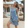 Zeagoo Womens Summer Beach Dresses 2025 Loose Sleeveless Mini Sundress Swimsuit Coverup Spring Casual Boho Tank Dress(Blue)