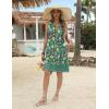 Zeagoo Womens Summer Beach Dresses 2025 Loose Sleeveless Mini Sundress Swimsuit Coverup Spring Casual Boho Tank Dress(Blue Floral)