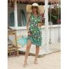 Zeagoo Womens Summer Beach Dresses 2025 Loose Sleeveless Mini Sundress Swimsuit Coverup Spring Casual Boho Tank Dress(Blue Floral)