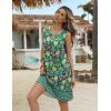 Zeagoo Womens Summer Beach Dresses 2025 Loose Sleeveless Mini Sundress Swimsuit Coverup Spring Casual Boho Tank Dress(Blue Floral)