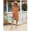 Zeagoo Womens Summer Beach Dresses 2025 Loose Sleeveless Mini Sundress Swimsuit Coverup Spring Casual Boho Tank Dress(Orange)