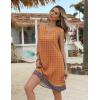 Zeagoo Womens Summer Beach Dresses 2025 Loose Sleeveless Mini Sundress Swimsuit Coverup Spring Casual Boho Tank Dress(Orange)