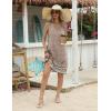 Zeagoo Womens Summer Beach Dresses 2025 Loose Sleeveless Mini Sundress Swimsuit Coverup Spring Casual Boho Tank Dress(Orange Print)