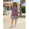 Zeagoo Womens Summer Beach Dresses 2025 Loose Sleeveless Mini Sundress Swimsuit Coverup Spring Casual Boho Tank Dress(Red)