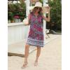 Zeagoo Womens Summer Beach Dresses 2025 Loose Sleeveless Mini Sundress Swimsuit Coverup Spring Casual Boho Tank Dress(Red)