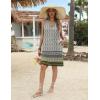 Zeagoo Womens Summer Beach Dresses 2025 Loose Sleeveless Mini Sundress Swimsuit Coverup Spring Casual Boho Tank Dress(White)