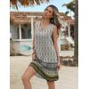 Zeagoo Womens Summer Beach Dresses 2025 Loose Sleeveless Mini Sundress Swimsuit Coverup Spring Casual Boho Tank Dress(White)