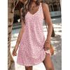 Zeagoo Womens Summer Dress 2026 Loose V Neck Sleeveless Sundresses Swimsuit Coverup with Pockets Floral Tank Dresses(Pink Dot)