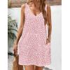 Zeagoo Womens Summer Dress 2026 Loose V Neck Sleeveless Sundresses Swimsuit Coverup with Pockets Floral Tank Dresses(Pink Dot)