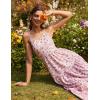 Zeagoo Womens Summer Long Dress Adjustable Spaghetti Strap Floral Casual Dress with Pockets Flowy Tiered Beach Sundress(01 Pink Floral)