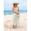 Zeagoo Womens Summer Long Dress Adjustable Spaghetti Strap Floral Casual Dress with Pockets Flowy Tiered Beach Sundress(02 Yellow Blue Floral)