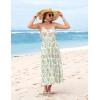 Zeagoo Womens Summer Long Dress Adjustable Spaghetti Strap Floral Casual Dress with Pockets Flowy Tiered Beach Sundress(02 Yellow Blue Floral)