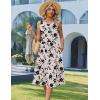 Zeagoo Women’s Summer Tank Midi Dress with Pockets Floral Sleeveless A-Line Casual Loose T-Shirt Dresses Beach Sundress 2026(Apricot Floral)