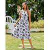 Zeagoo Women’s Summer Tank Midi Dress with Pockets Floral Sleeveless A-Line Casual Loose T-Shirt Dresses Beach Sundress 2026(Black White Floral)