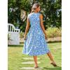 Zeagoo Women’s Summer Tank Midi Dress with Pockets Floral Sleeveless A-Line Casual Loose T-Shirt Dresses Beach Sundress 2026(Blue Small Floral)