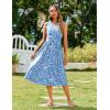 Zeagoo Women’s Summer Tank Midi Dress with Pockets Floral Sleeveless A-Line Casual Loose T-Shirt Dresses Beach Sundress 2026(Blue Small Floral)