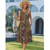 Zeagoo Women’s Summer Tank Midi Dress with Pockets Floral Sleeveless A-Line Casual Loose T-Shirt Dresses Beach Sundress 2026(Ethnic Boho Print)