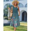 Zeagoo Women’s Summer Tank Midi Dress with Pockets Floral Sleeveless A-Line Casual Loose T-Shirt Dresses Beach Sundress 2026(Green Floral)