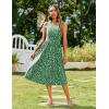 Zeagoo Women’s Summer Tank Midi Dress with Pockets Floral Sleeveless A-Line Casual Loose T-Shirt Dresses Beach Sundress 2026(Green Print)