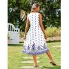 Zeagoo Women’s Summer Tank Midi Dress with Pockets Floral Sleeveless A-Line Casual Loose T-Shirt Dresses Beach Sundress 2026(White Boho Print)