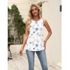 Zeagoo Women’s Summer Tank Tops 2026 Pleated V Neck Floral Loose Fit Casual Flowy Boho Tunic Sleeveless Shirts(Bf290)