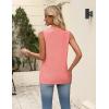 Zeagoo Women’s Summer Tank Tops 2026 Pleated V Neck Floral Loose Fit Casual Flowy Boho Tunic Sleeveless Shirts(Coral)