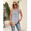 Zeagoo Women’s Summer Tank Tops 2026 Pleated V Neck Floral Loose Fit Casual Flowy Boho Tunic Sleeveless Shirts(Dh62)