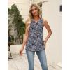 Zeagoo Women’s Summer Tank Tops 2026 Pleated V Neck Floral Loose Fit Casual Flowy Boho Tunic Sleeveless Shirts(Mz473)