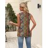 Zeagoo Women’s Summer Tank Tops 2026 Pleated V Neck Floral Loose Fit Casual Flowy Boho Tunic Sleeveless Shirts(Mz721)