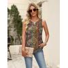 Zeagoo Women’s Summer Tank Tops 2026 Pleated V Neck Floral Loose Fit Casual Flowy Boho Tunic Sleeveless Shirts(Mz721)