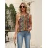 Zeagoo Women’s Summer Tank Tops 2026 Pleated V Neck Floral Loose Fit Casual Flowy Boho Tunic Sleeveless Shirts(Mz721)