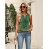 Zeagoo Women’s Summer Tank Tops 2026 Pleated V Neck Floral Loose Fit Casual Flowy Boho Tunic Sleeveless Shirts(Mz839)