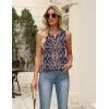 Zeagoo Women’s Summer Tank Tops 2026 Pleated V Neck Floral Loose Fit Casual Flowy Boho Tunic Sleeveless Shirts(Mz869)