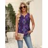 Zeagoo Women’s Summer Tank Tops 2026 Pleated V Neck Floral Loose Fit Casual Flowy Boho Tunic Sleeveless Shirts(Mz907)