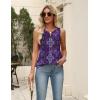 Zeagoo Women’s Summer Tank Tops 2026 Pleated V Neck Floral Loose Fit Casual Flowy Boho Tunic Sleeveless Shirts(Mz907)