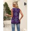 Zeagoo Women’s Summer Tank Tops 2026 Pleated V Neck Floral Loose Fit Casual Flowy Boho Tunic Sleeveless Shirts(Mz907)